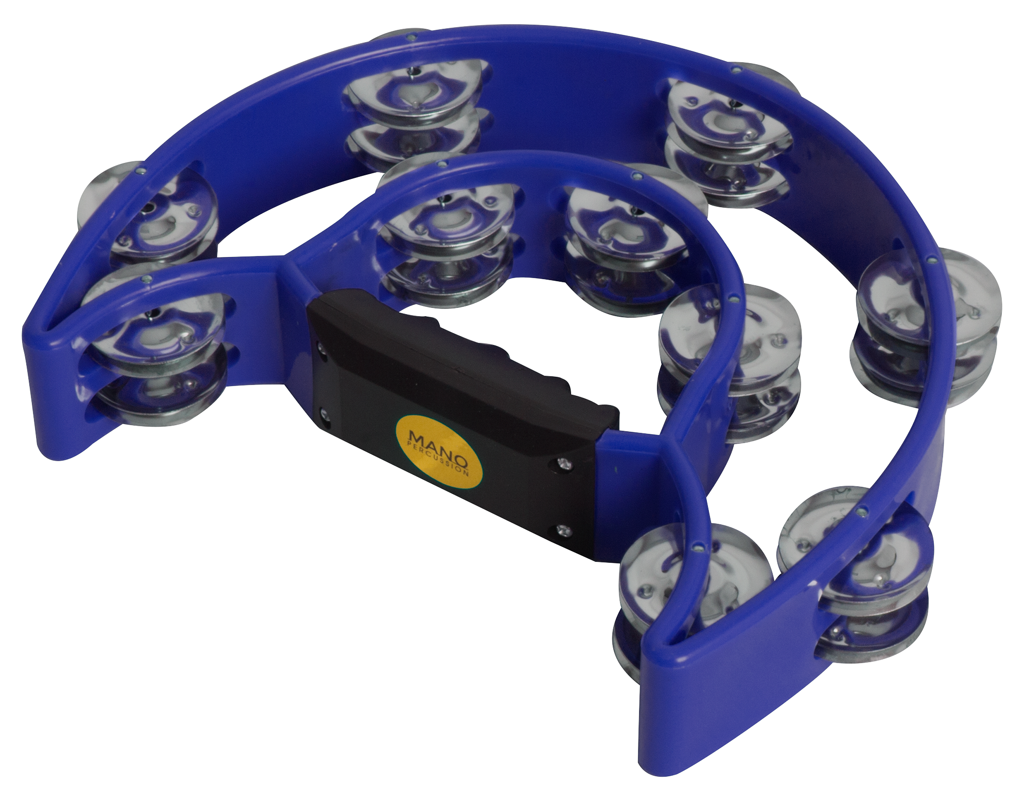 Mano Percussion | TMP13BL | Double Half-Moon Tambourine | Blue Mano Percussion | TMP13BL | Double Half-Moon Tambourine | Blue